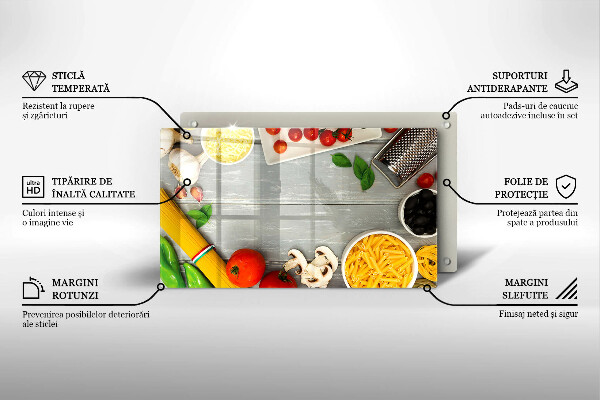 Tampa de parede para fogão a gás Comida de cozinha