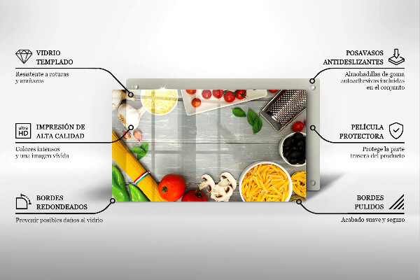 Tampa de parede para fogão a gás Comida de cozinha