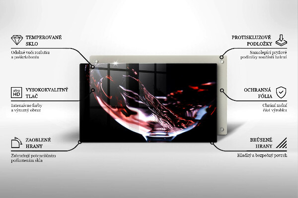 Tampa de parede para fogão a gás Um copo de vinho tinto