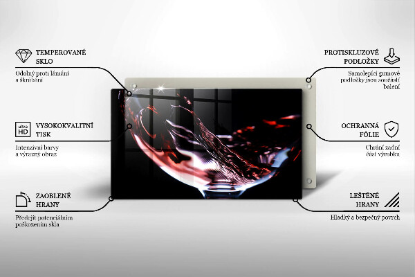 Tampa de parede para fogão a gás Um copo de vinho tinto