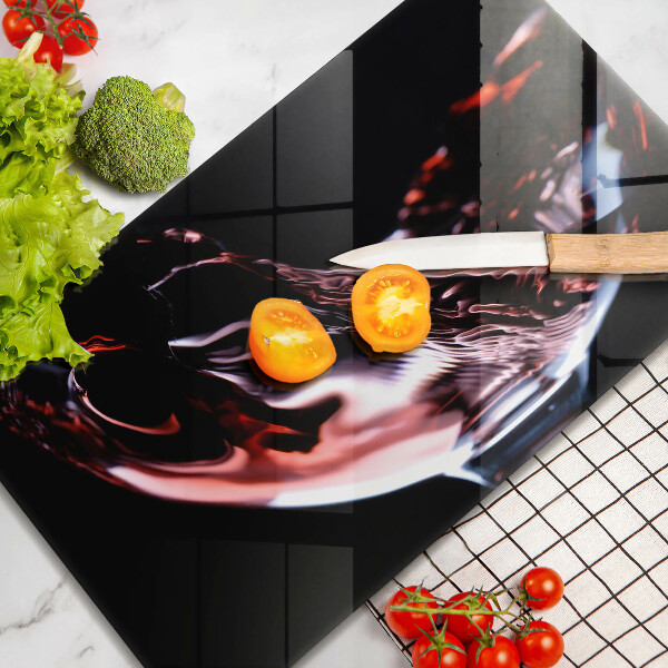 Tampa de parede para fogão a gás Um copo de vinho tinto