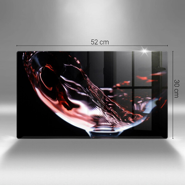 Tampa de parede para fogão a gás Um copo de vinho tinto