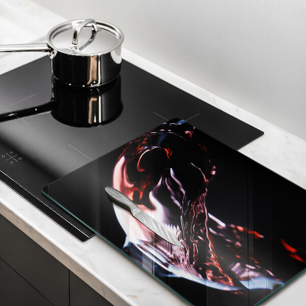 Tampa de parede para fogão a gás Um copo de vinho tinto