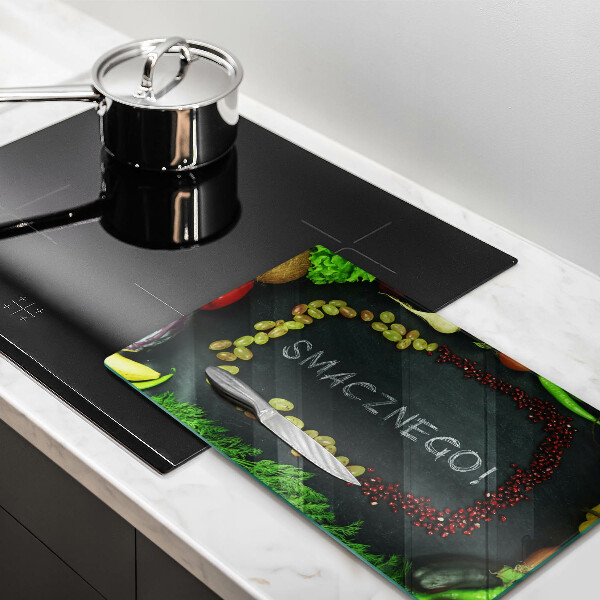 Tampa de parede do fogão a gás A inscrição Bom apetite!