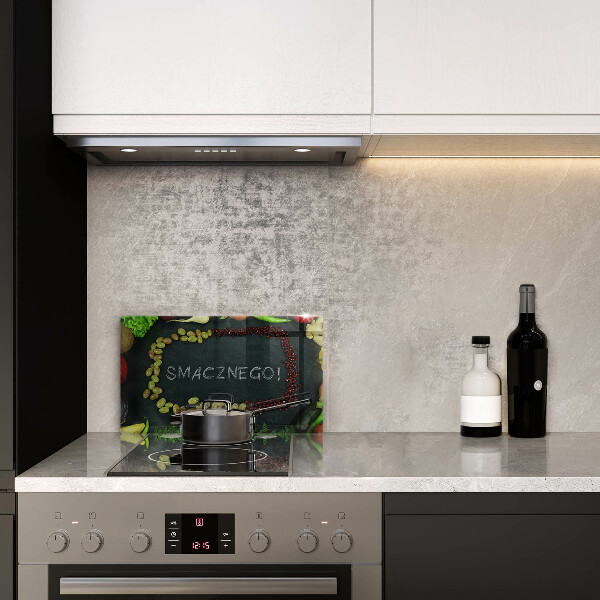 Tampa de parede do fogão a gás A inscrição Bom apetite!