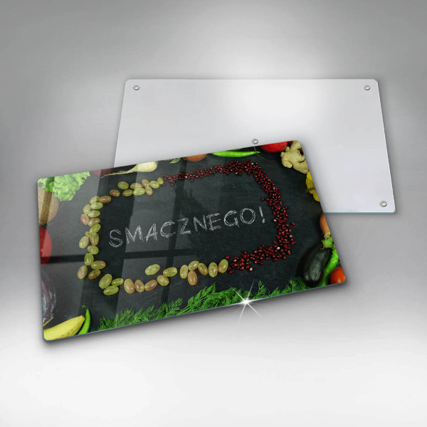 Tampa de parede do fogão a gás A inscrição Bom apetite!