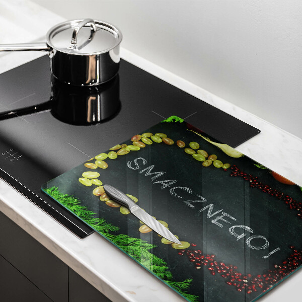 Tampa de parede do fogão a gás A inscrição Bom apetite!