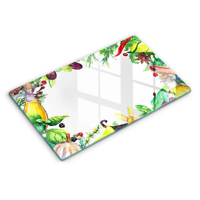 Tampa da placa de indução Comida pintada