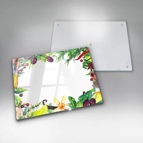 Tampa da placa de indução Comida pintada