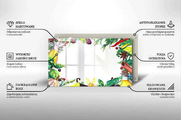 Tampa da placa de indução Comida pintada