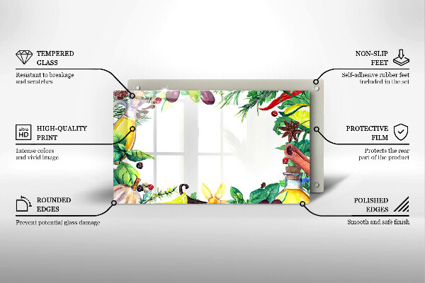 Tampa da placa de indução Comida pintada