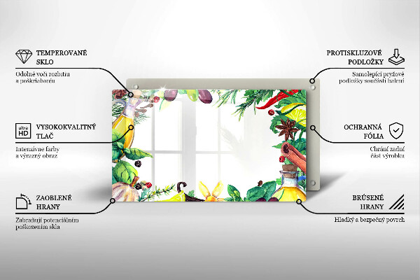 Tampa da placa de indução Comida pintada