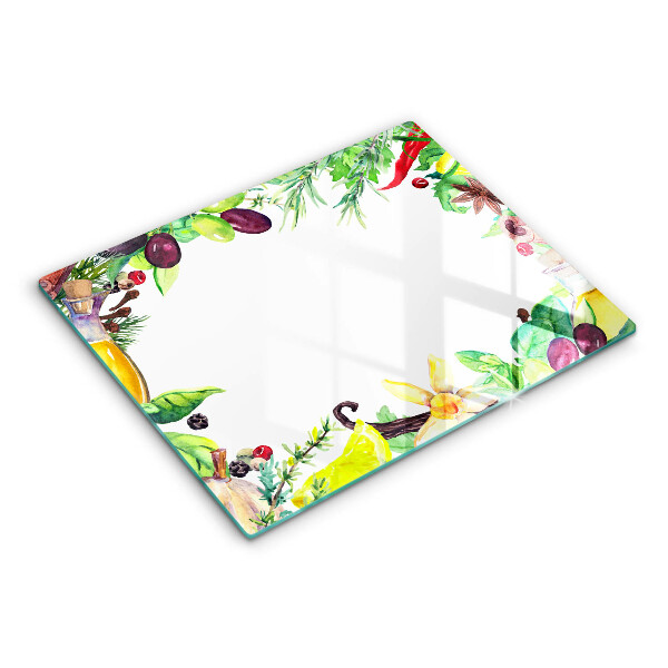 Tampa da placa de indução Comida pintada