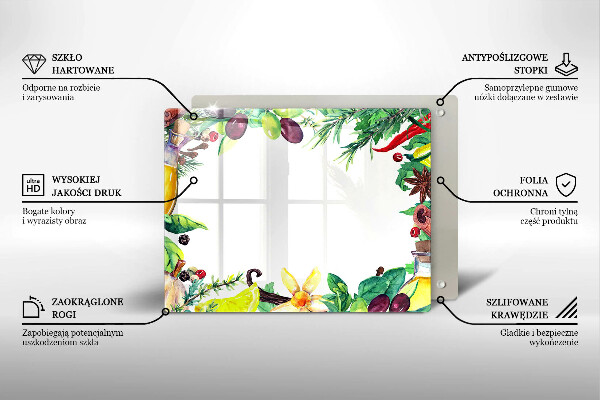 Tampa da placa de indução Comida pintada