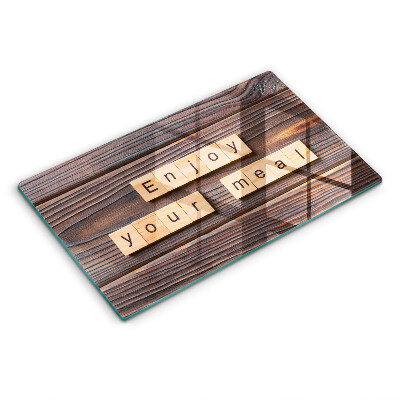 Tampa da placa de indução A inscrição Aproveite sua refeição