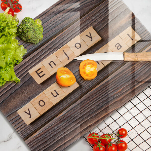 Tampa da placa de indução A inscrição Aproveite sua refeição