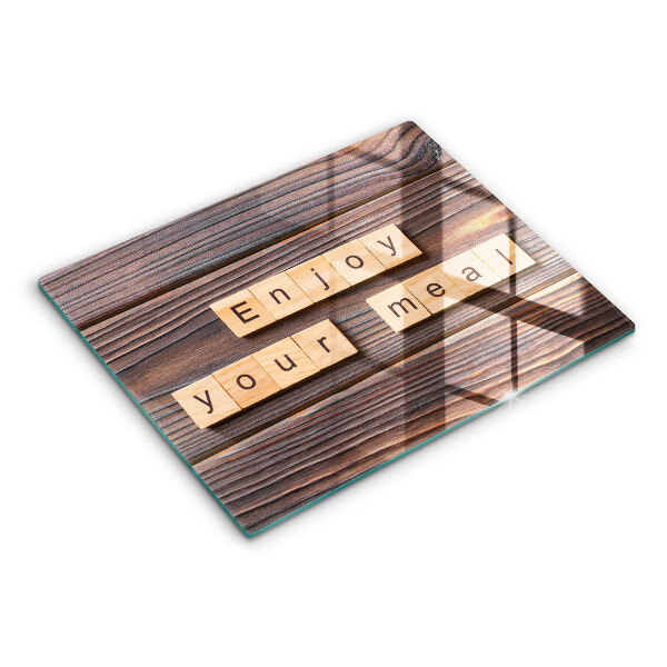 Tampa da placa de indução A inscrição Aproveite sua refeição