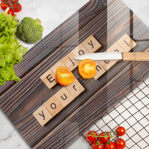 Tampa da placa de indução A inscrição Aproveite sua refeição