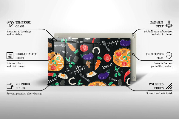 Tampa de parede do fogão a gás Ilustração de alimentos