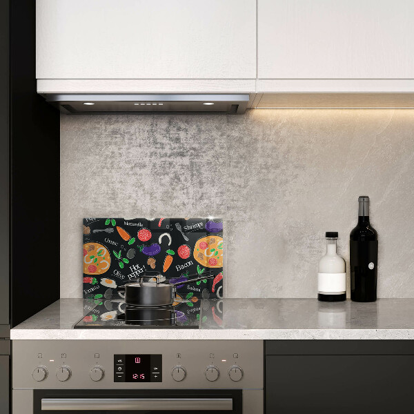 Tampa de parede do fogão a gás Ilustração de alimentos