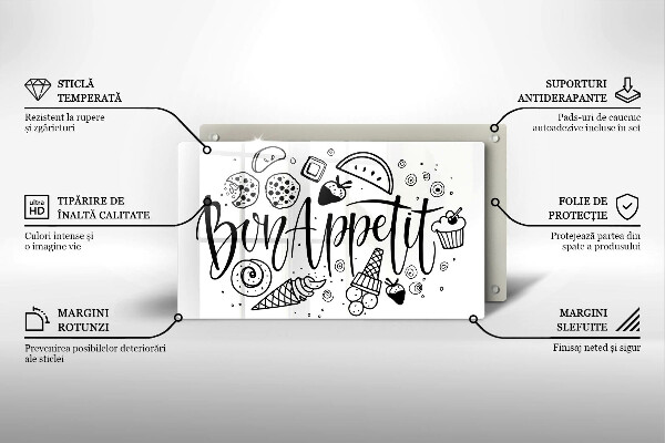 Cobertura de indução A inscrição Bon Appetit