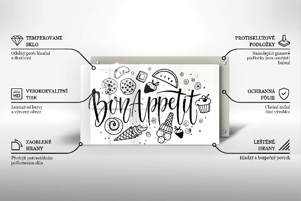 Cobertura de indução A inscrição Bon Appetit