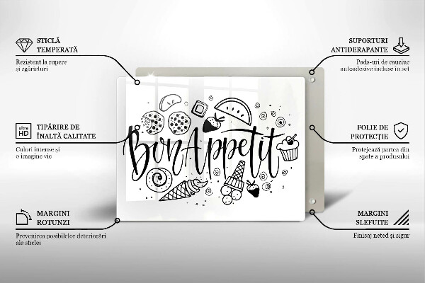 Cobertura de indução A inscrição Bon Appetit