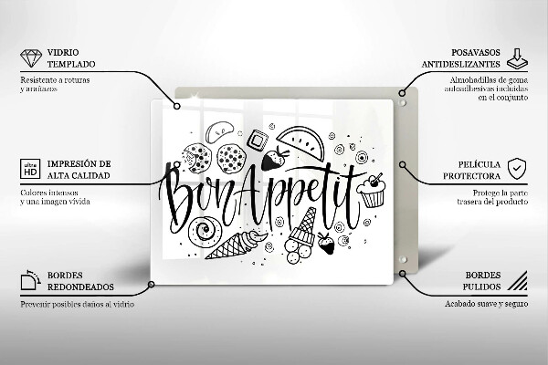 Cobertura de indução A inscrição Bon Appetit