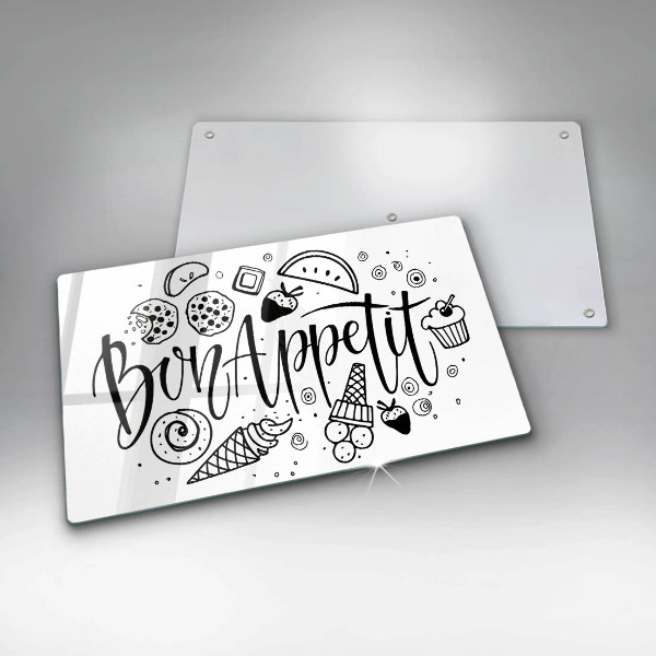 Cobertura de indução A inscrição Bon Appetit