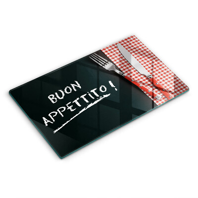 Vidro para placas de indução A inscrição Buon Appetito!