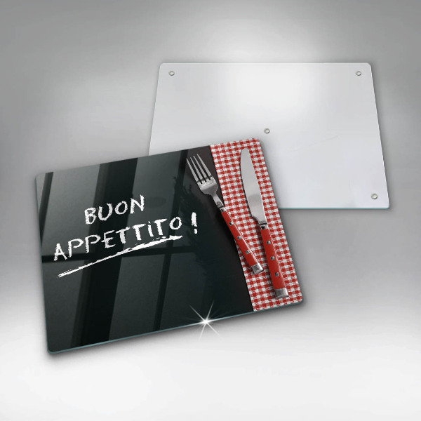 Vidro para placas de indução A inscrição Buon Appetito!