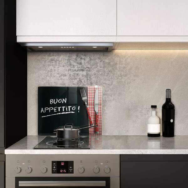 Vidro para placas de indução A inscrição Buon Appetito!