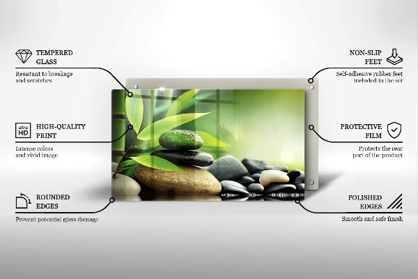 Cobertura de indução Pedras de bambu zen