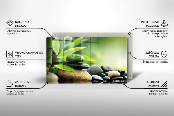 Cobertura de indução Pedras de bambu zen