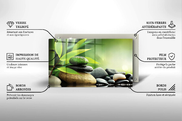 Cobertura de indução Pedras de bambu zen