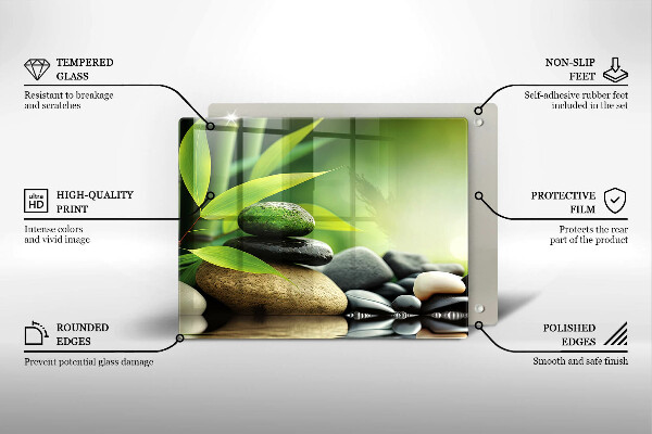 Cobertura de indução Pedras de bambu zen