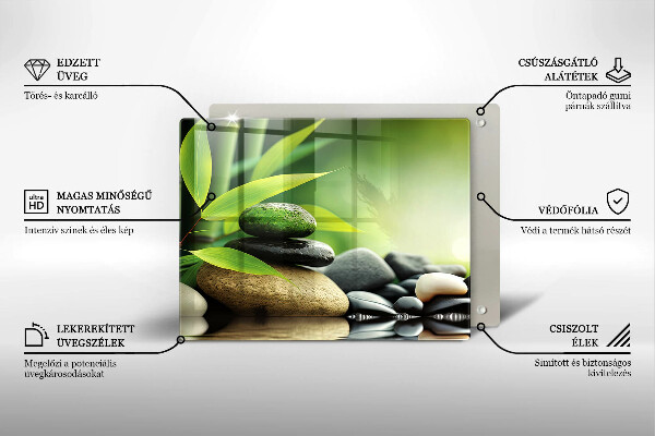 Cobertura de indução Pedras de bambu zen