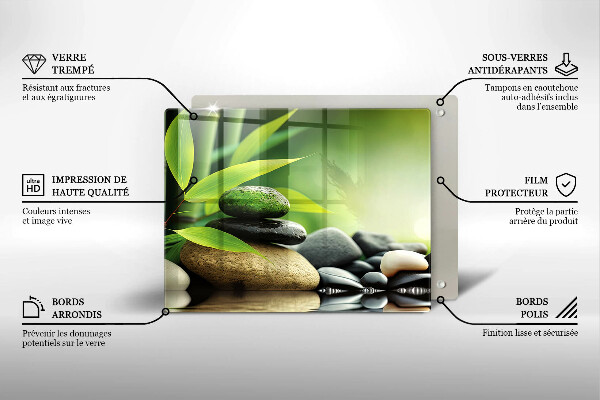 Cobertura de indução Pedras de bambu zen