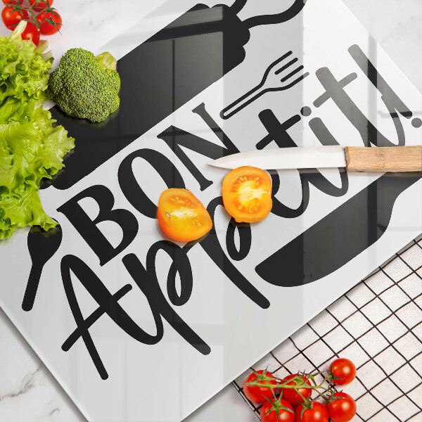 Cobertura de indução A inscrição Bon Appetit