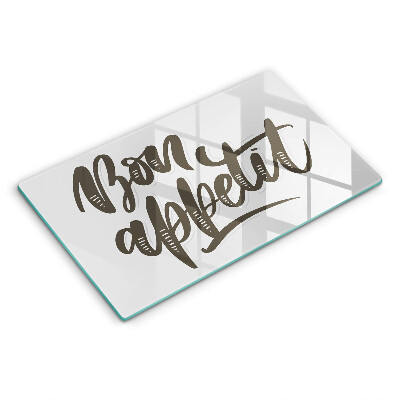 Cobertura de indução A inscrição Bon Appetit