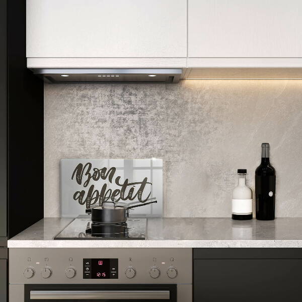 Cobertura de indução A inscrição Bon Appetit