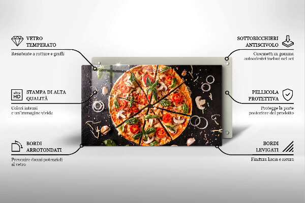 Cobertura de indução Pizza com cogumelos