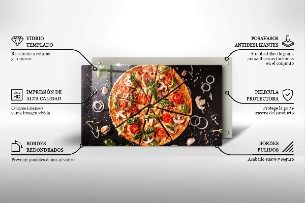 Cobertura de indução Pizza com cogumelos