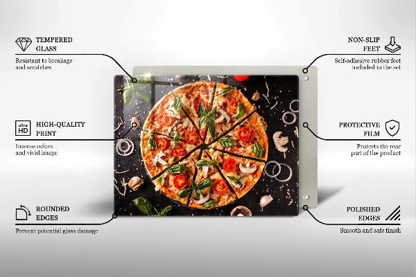 Cobertura de indução Pizza com cogumelos