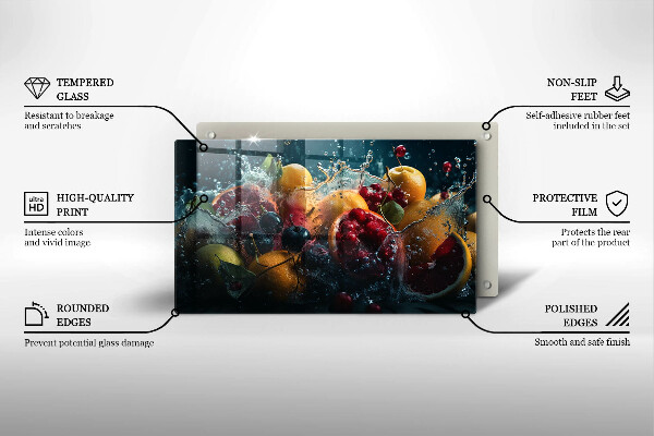 Cobertura de indução Fruta na água