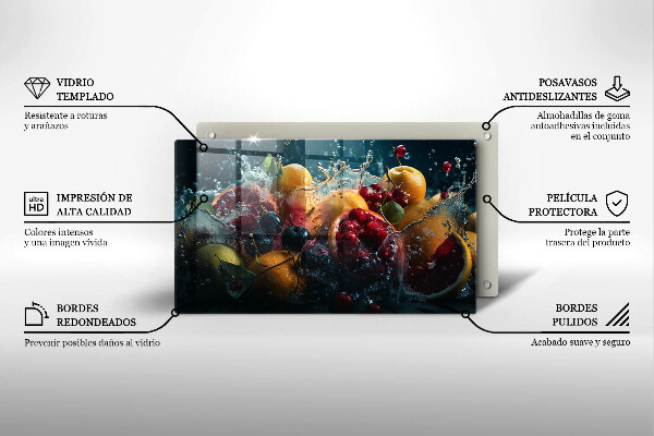 Cobertura de indução Fruta na água