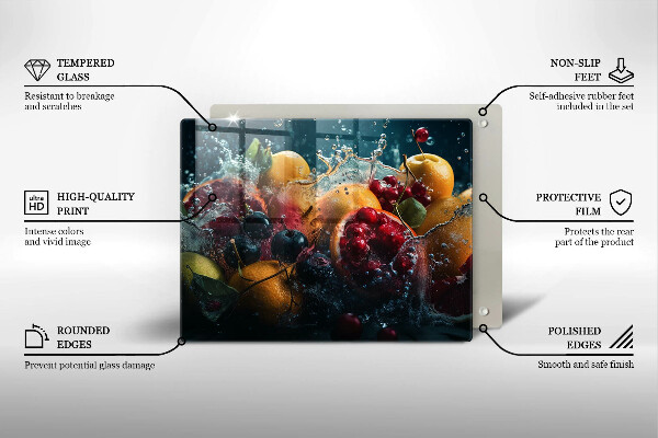 Cobertura de indução Fruta na água