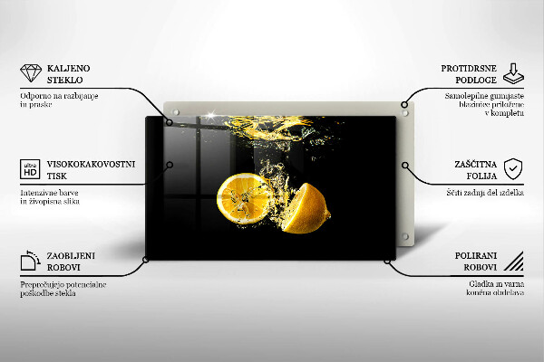 Tampa de parede do fogão a gás Fruta limão suculenta