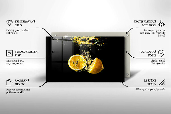 Tampa de parede do fogão a gás Fruta limão suculenta