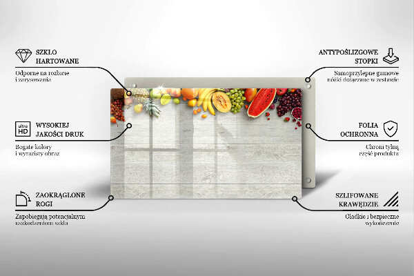 Cobertura de indução Frutas em tábuas